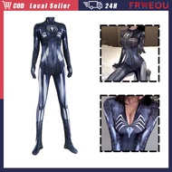 Marvel Spiderman Cosplay Costume Marvel Women Black Widow Sexy Bodysuit Zipper Uniform