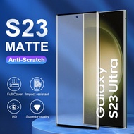 Samsung Galaxy S23 S22 S21 S20 Note 8 9 20 Ultra S10 S9 S8 Plus 3D Curved Full Cover Matte Tempered Glass Screen Protector