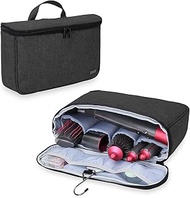 Teamoy Travel Storage Bag Compatible with Dyson Airwrap Styler, Portable Travel Organizer for Airwrap Styler and Attachments, Black