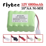 1Pcs 12V 6800mAh NiMH Battery Tamiya/ JST/ SM Plug For Rc toy Car Tank Train Robot Boat Truck Ni-MH 