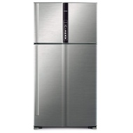 HITACHI ตู้เย็น 2 ประตู Super Big &amp; Wide Series รุ่น R-V700PA 24.7 คิว 700 ลิตร สีเงิน