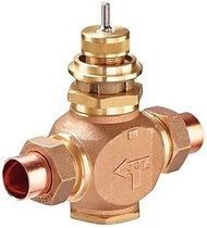 Johnson Controls VG7251GT Series VG7000 Bronze Globe Valve, Two-Way Push-Down-to-Close, Brass Trim, 