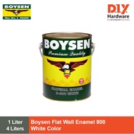 Boysen Paint Flat Wall Enamel B-800 White Color 1 Liter and 4 Liters
