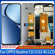 High quality For OPPO Realme C61 /C63 4G LCD Display Screen Frame+Touch Panel Digitizer For Realme C