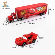 McQueen Mack (สินค้าออกใหม่) โมเดลรถยนต์เหล็กรถบรรทุกแบบดึงกลับสำหรับเด็กเล่นในร่มยานพาหนะชุดของเล่น