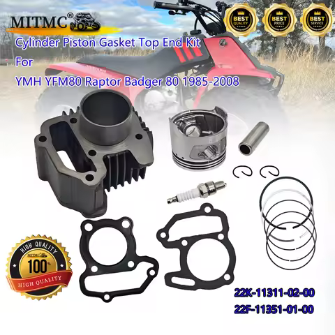 High Quality 47mm Cylinder Piston Gasket Top End Kit For YMH YFM80 Raptor Badger 80 1985-2008 22K-11