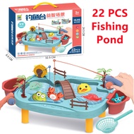 H-03 Fishing Pond 22 pcs Game Early Education Fun Toy Fish Duck Frog