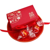 KY@🎯Lindt （lindt） Imported Soft Heart Sandwich Milk Chocolate Wedding Wedding Candies Finished Product2Gift Box Wedding