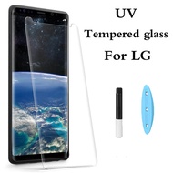 Water Adhesive Full Screen UV Tempered Glass Screen Protector for LG V50 ThinQ, LG V50 Tempered Glas