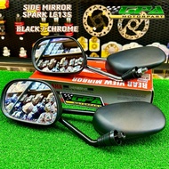 SIDE MIRROR SPARK LC135 BLACK CHROME TEBAL BESI 11MM YAMAHA MOTOR LC135 Y15ZR Y110 Y16ZR SCOOTER NVX