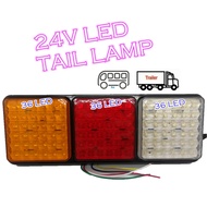 [READY STOCK] 108 LED Rectangular Tail Light Truck / Trailer Rear Indicator Lamp Stop Reverse Light - 24V
