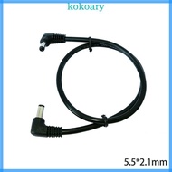KOK DC5521 to DC5521 Cable Cord 18AWG Male DC5 5mmx2 1mm Right Angle Power Adapter Wire for LED Ligh