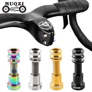 MUQZI Titanium Bolt M5x17mm M5x19mm จักรยาน Nut Titanium Alloy Stems Bolts MTB Road BMX จักรยานพับสกรูอุปกรณ์เสริม