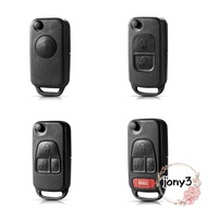 JONY Car Key Cover, HU39 HU64 1/2/3/4 Buttons Remote Key , Durable Flip Folding Key Shell  for  Benz