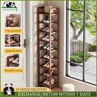 Mr.Bamboo Shoe Rack Bamboo Shoe Shelves 3/5/7/9 Layers Shoe Organizer Shoes Storage Floor Rack