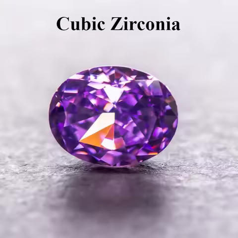 Wholesale Cubic Zirconia Synthetic Gemstone 5A 4k Crushed Ice Cut Purple Color Oval Shape Lab Cz Sto