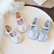 Children's Leather Shoes Sequins New Elegant Girl Princess Shoes Spring Autumn Fashion Kids Elsa Bal