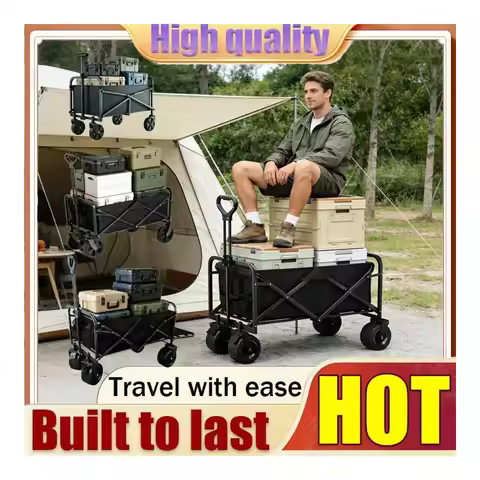 AllTerrain Folding Trolley With A Load Capacity Of 3201180 Lbs. A MultiFunctional, Detachable, Porta
