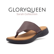 GloryQueen Sarah Collection Women Flip Flops Sandal Perempuan Selipar PU Leather