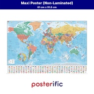 World Map (Flags & Facts) - Poster (61 cm X 91.5 cm)