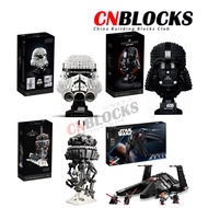 Miniso Wars Helmet Building Blocks 75276 75304 75274 Stormtrooper Vader Tie Fighter Pilot Helmet Mod