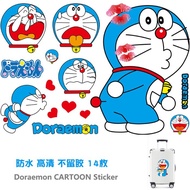 X x-Doraemon Blue Fat Man Sticker Trolley Case Car Body Electric Vehicle Laptop Computer Guitar Skat
