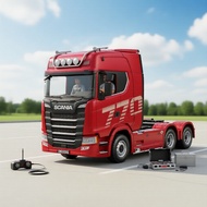 HUINA 1501 SCANIA 770S 19CH RC Construction Truck Trailer with Lights and Sound, Remote-Controlled E