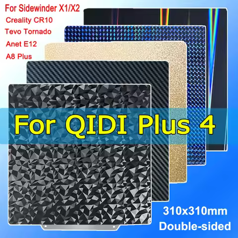 PEI Sheet for QIDI Plus 4, Creality CR10, Artillery Sidewinder X1/X2, Anet A8 Plus E12, Tevo Tornado