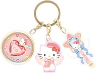 Tees Factory SR-5546565MH Sanrio Characters 3 Charm Key Chain Magical Jewelry/Hello Kitty H2.2 x W 2