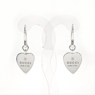 【日本直送 中古美品】GUCCI 古馳 Interlocking G 心形 標誌 耳環 925 銀 飾品 翻新 適用於女性