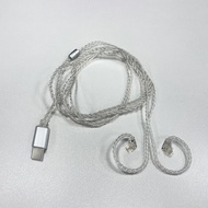 Nd D7 bạc-mạ cáp tai nghe TypeC nâng cấp Cáp 2pin dây 0.78 hai kim 0.75 mét với lúa mì