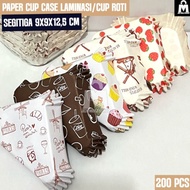 Laminated triangular Paper cup case triangular bread cup contains 2 pcs CODE N9E5