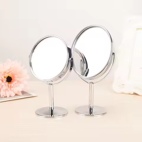 Makeup Mirror Portable Makeup Mirror Double sided Metal 3-inch 4-inch Round/Oval/1:2 Magnifying Mirr