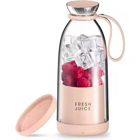 500ml Portable 2400mAh Wireless Fruit Mixers USB juicer Fresh Juice Bottle Blender Plus 6 Blades Foo