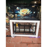 3d painting. stickers for aquariums, arowana fish tanks (back painting)