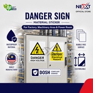 Danger High Voltage / Danger Electrical Hazard Sticker