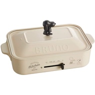 BRUNO Peanuts BOE070-ECRU Snoopy Compact Hot Plate Body &amp; 3 Plates (flat &amp; takoyaki &amp; pancake) White Japan Import