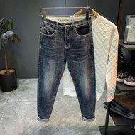 Denim levis 501 original Seluar jeans mewah mewah lelaki 2024 musim panas gaya baru fesyen kasual semua seluar seluar langsing kaki kecil