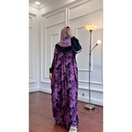 [✅Ready] Kaftan Deluna X Anjani Purple Flower