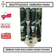 TERLARIS !! Kok shuttlecock SAMURAI HIJAU IJO - Kok bulu tangkis 1 slop - kok GAJAH MADA - kok badmi