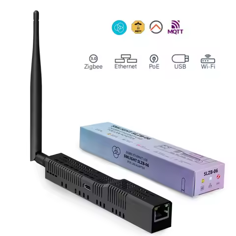 SMLIGHT SLZB-06/M/P7 3.0 Zigbee to Ethernet,USB,and WiFi gateway coordinator with PoE,works with Zig