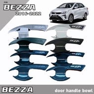 (READY STOCK) PERODUA BEZZA DOOR HANDLE INNER BOWL COVER BLACK CHROME PROTECTOR ACCESSORIES 2016 201