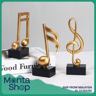 Music Golden Letter Statue Home Piano Gift Souvenir Home Decoration Room Living Room Desktop Decorat