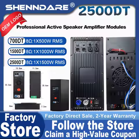 ShennDare 2500DT Professional Active Speaker Amplifier Module Class D 1x1500W 8-Ohm Amplifier Module