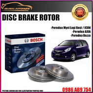 (2 PCS) Bosch Disc Brake Rotor Front 0986AB9754 Set for Perodua Axia / Bezza / Myvi Lagi Best Icon (