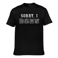 Fashion Mens Casual Sorry I-Dgaf Hidden Message Guitar Chords Summer Cool T-Shirt
