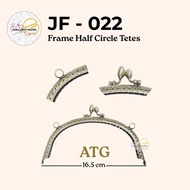 JF-022 ATG Half Circle Brace Frame 16.5 cm Metal Material Wallet Bag Frame/ Knitted Bag Frame/