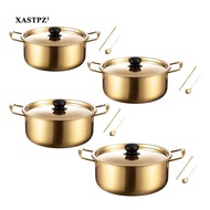 [Xastpz1] Korean Ramen Cooking Pot Noodles Pot Household Double Handle Multifunction Pot Instant Noodles Pot for Backyard