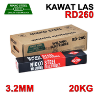 Kawat Las RD260 3.2mm NIKKO STEEL Elektroda RD 260 3.2 mm Welding Listrik 3.2 X 350 Kemasan Per 5KG 