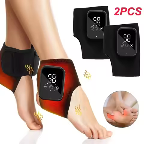 Rechargeable Hot Compress Vibration Foot Massager Ankle Joint Protection Heating Strap Ankle Massage